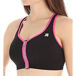$7 W/$15+ Bundl NEW Shock Absorber Zipped Plunge Sports Bra completely zips down